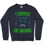 Bluza ADLER barbat I survived Denim inchis