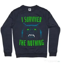 Bluza ADLER barbat I survived Denim inchis