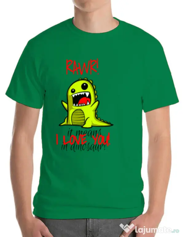 Tricou ADLER barbat Rawr Verde mediu