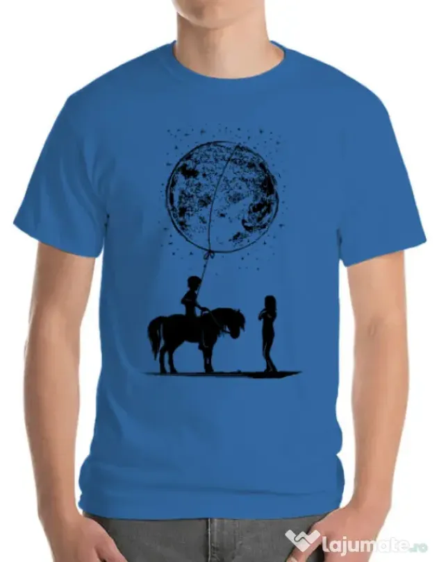 Tricou ADLER barbat Din alta lume Albastru azuriu