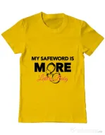 Tricou ADLER barbat My safeword is more Galben