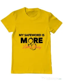 Tricou ADLER barbat My safeword is more Galben