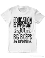 Tricou ADLER barbat Big biceps Alb