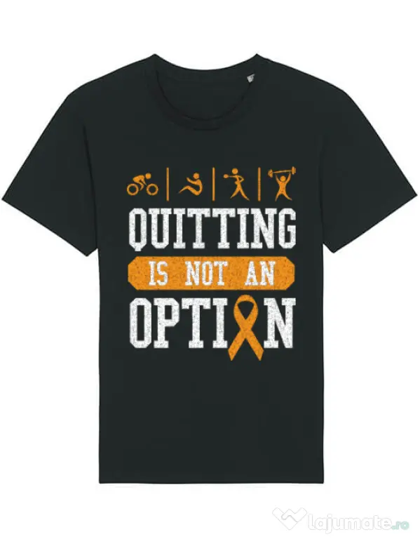 Tricou STANLEY STELLA barbat Quitting is not an option Negru