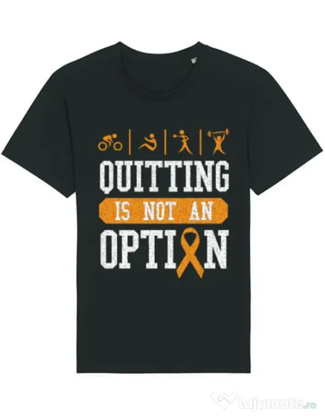 Tricou STANLEY STELLA barbat Quitting is not an option Negru