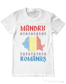 Tricou ADLER barbat Mandru romanas Alb