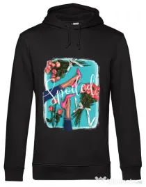 Hoodie barbat cu gluga High Heels and roses Negru