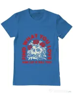 Tricou ADLER barbat Find what you love Albastru azuriu