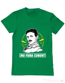 Tricou ADLER barbat Nu fura curent Verde mediu