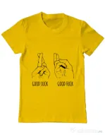 Tricou ADLER barbat Good luck Galben