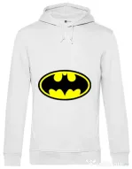 Hoodie barbat cu gluga Batman Alb