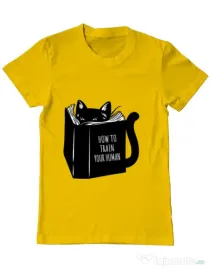 Tricou ADLER barbat How to train your human Galben