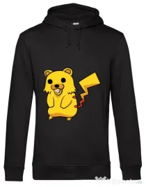 Hoodie barbat cu gluga Pika Pika Negru