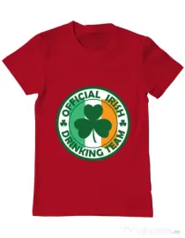 Tricou ADLER barbat Irish Drinking Team Rosu