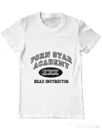 Tricou ADLER barbat Porn star Academy Alb