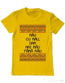 Tricou ADLER barbat Rau cu rau Galben