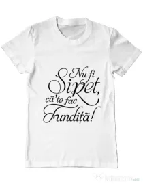 Tricou ADLER barbat Nu fi siret Alb