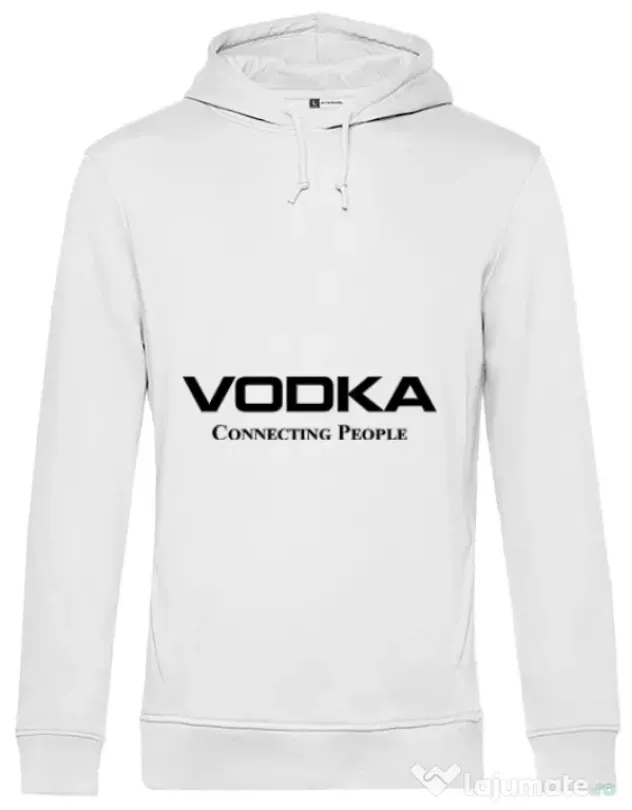 Hoodie barbat cu gluga Vodka Alb