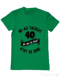 Tricou ADLER barbat 40 de ani Verde mediu