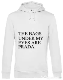 Hoodie barbat cu gluga Prada bags Alb