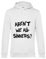 Hoodie barbat cu gluga Sinners Alb