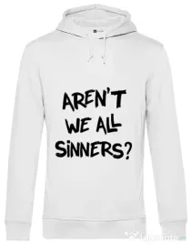 Hoodie barbat cu gluga Sinners Alb