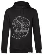 Hoodie barbat cu gluga Stranger night Negru