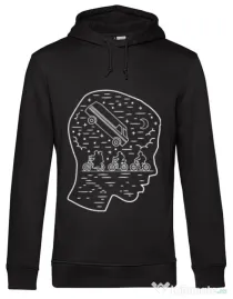 Hoodie barbat cu gluga Stranger night Negru