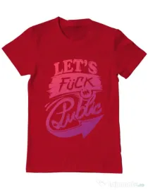 Tricou ADLER barbat Let's fuck in public Rosu