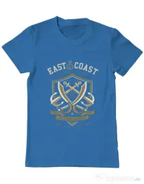 Tricou ADLER barbat East Coast Albastru azuriu