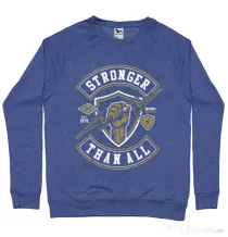 Bluza ADLER barbat Stronger Than All Albastru melanj