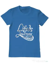Tricou ADLER barbat Life Is A Journey Albastru azuriu