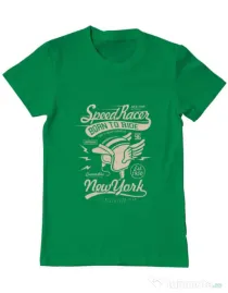 Tricou ADLER barbat Speed Racer Verde mediu