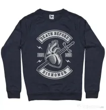 Bluza ADLER barbat Death Before Dishonor Denim inchis