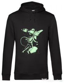 Hoodie barbat cu gluga Lost In Space Negru