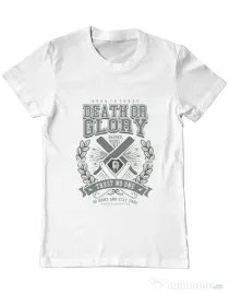 Tricou ADLER barbat Death or Glory Alb