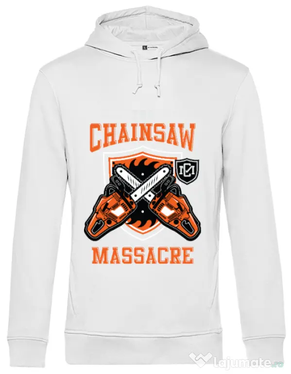 Hoodie barbat cu gluga The Chainsaw Massacre Alb