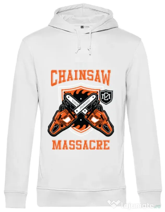 Hoodie barbat cu gluga The Chainsaw Massacre Alb