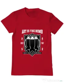 Tricou ADLER barbat Art Is The Bomb Rosu