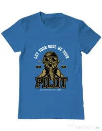 Tricou ADLER barbat Let Your Soul Be Your Pilot Albastru azuriu