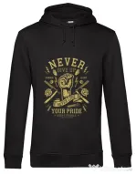 Hoodie barbat cu gluga Never Give Up Negru