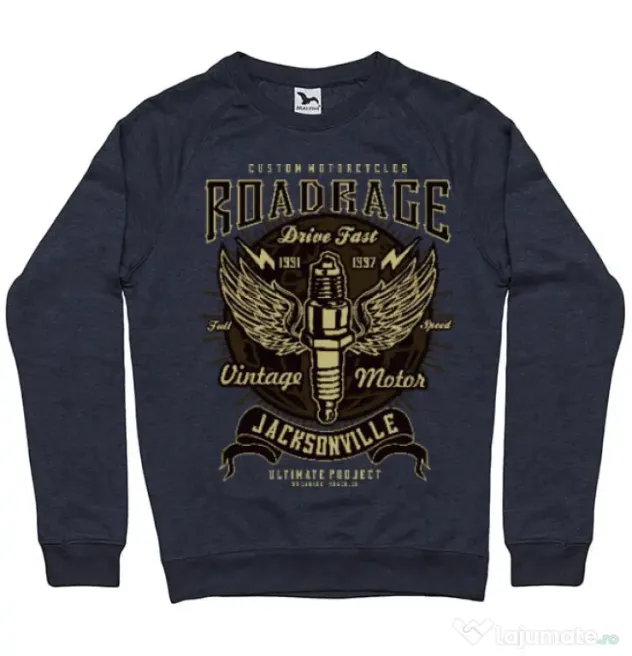 Bluza ADLER barbat Road Rage Denim inchis