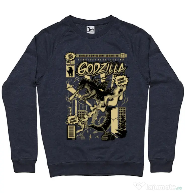 Bluza ADLER barbat Godzilla Denim inchis