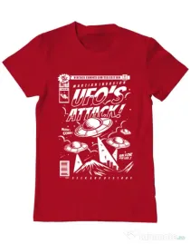 Tricou ADLER barbat UFO Rosu