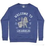 Bluza ADLER barbat Welcome To L.A Albastru melanj