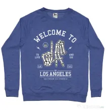 Bluza ADLER barbat Welcome To L.A Albastru melanj