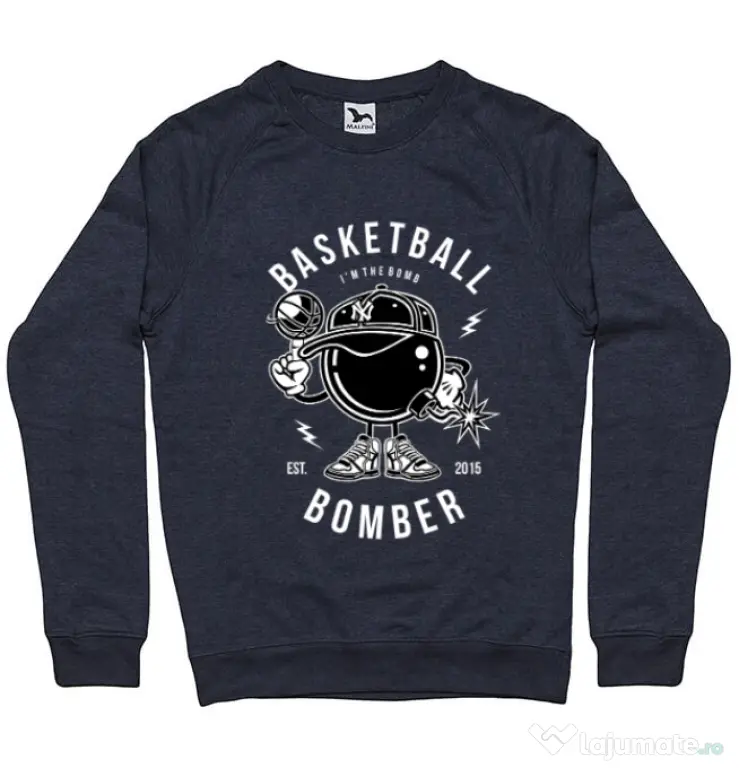 Bluza ADLER barbat Basketball Bomber Denim inchis