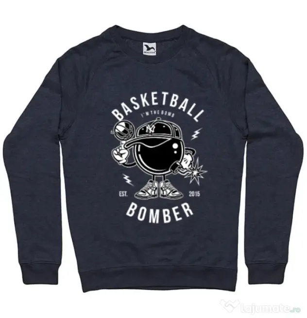 Bluza ADLER barbat Basketball Bomber Denim inchis