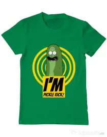 Tricou ADLER barbat I'm pickle Rick! Verde mediu