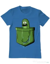 Tricou ADLER barbat Pocket Pickle Albastru azuriu